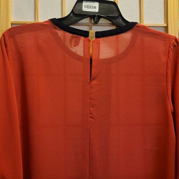 Ravel Womens Semi Sheer Blouse/Top Sz M - Picture 7 of 10